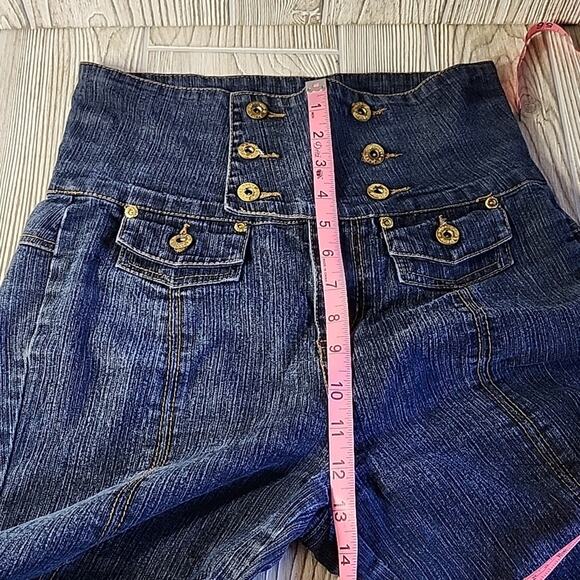 Younique High Waist Sailor Jeans Retro Look Juniors Size 9 - Picture 11 of 12